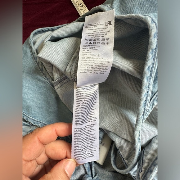 Vero Moda Denim Tie Waist Sun print Romper Size M - Picture 14 of 14